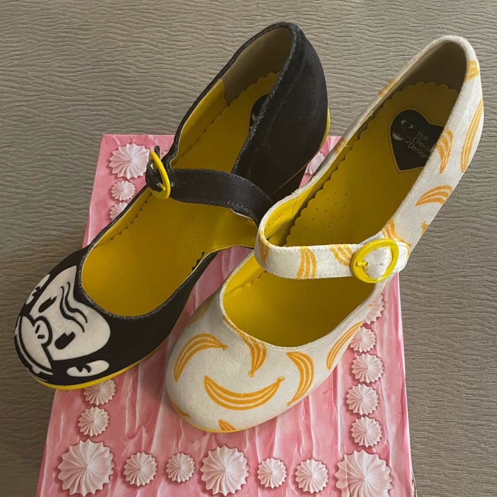Hot Chocolate Designs - Monkey/Banana Mary Janes